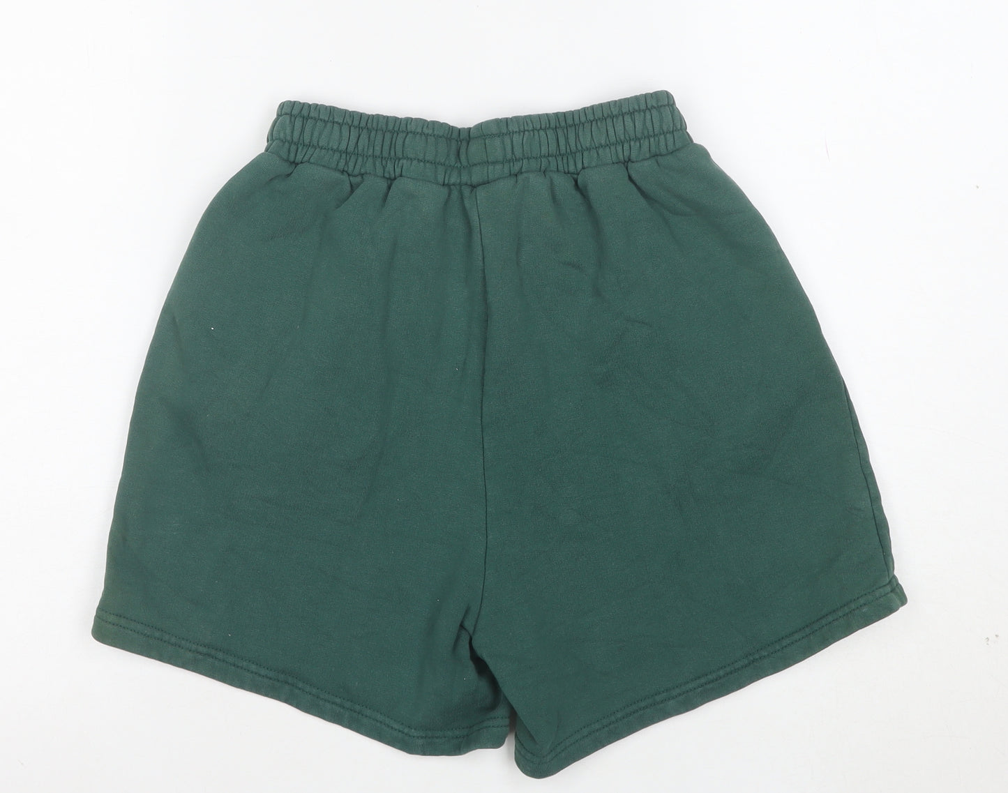 Couture Women’s Green Sweat Shorts Size 8 Cotton Jersey Activewear