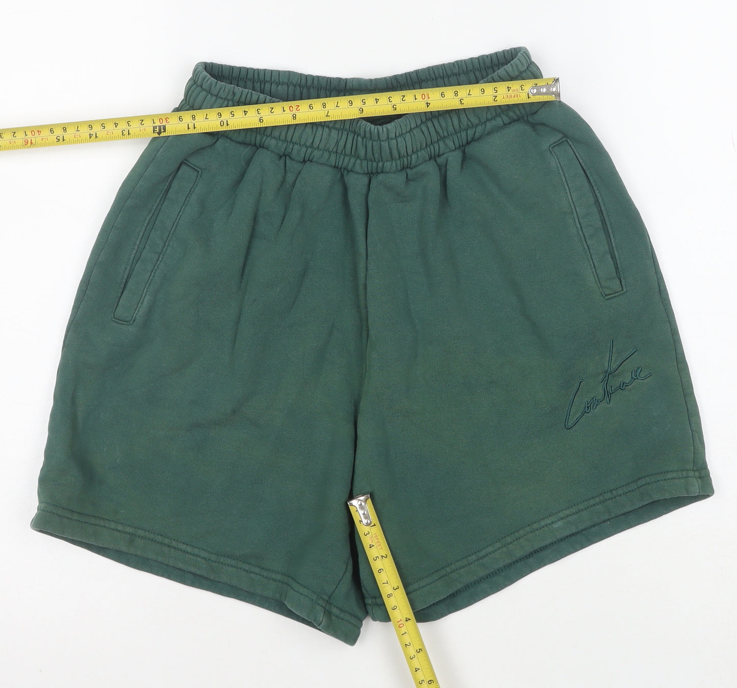 Couture Women’s Green Sweat Shorts Size 8 Cotton Jersey Activewear
