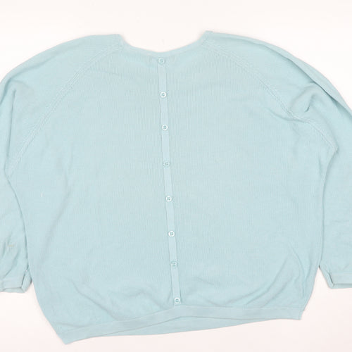 Marks and Spencer Women’s Blue Cotton Button Cardigan Size 12