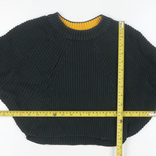 Topshop Women Green Chunky Knit Crew Neck Jumper Size 10
