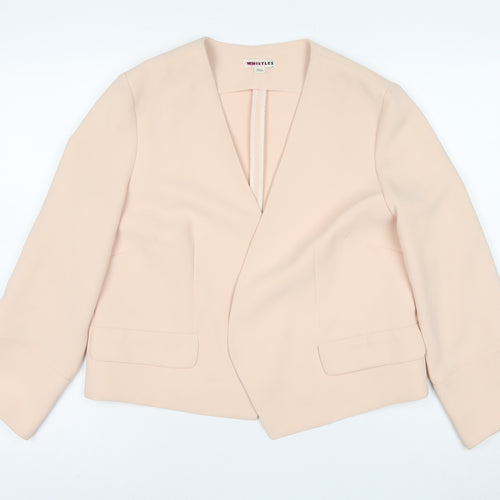 Whistles Women Beige Regular Fit Single-Breasted Suit Jacket UK 16