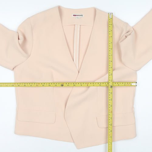 Whistles Women Beige Regular Fit Single-Breasted Suit Jacket UK 16