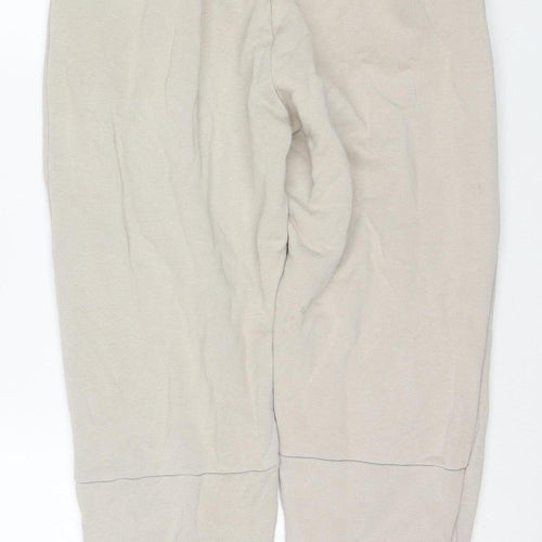 Zara Men Beige Jogger Trousers S Regular Fit Knit Elastic Waist