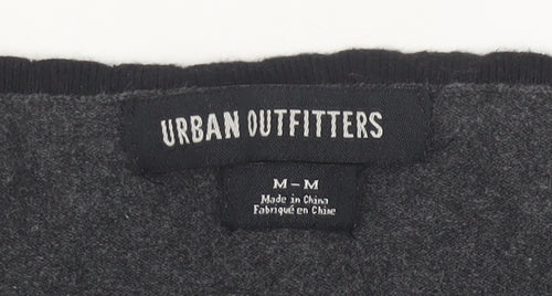 Urban Outfitters Women’s Grey Wool Knit V-Neck Puff Sleeve Cardigan M