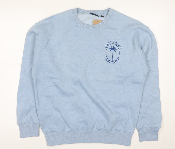 Quiet Storm Men's Blue Crew Neck Pullover Sweatshirt Size S