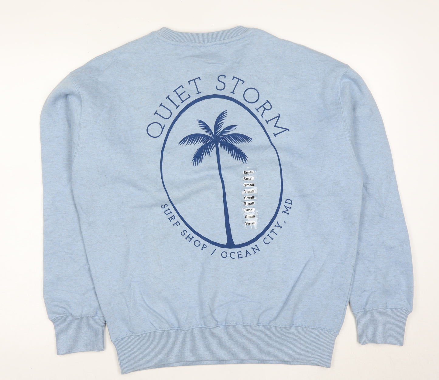 Quiet Storm Men's Blue Crew Neck Pullover Sweatshirt Size S