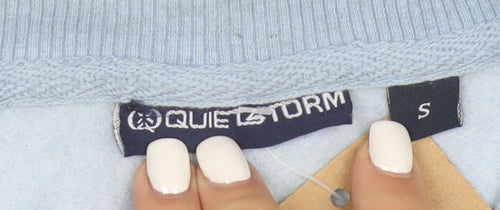 Quiet Storm Men's Blue Crew Neck Pullover Sweatshirt Size S