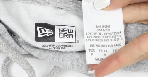 New Era Men’s Grey Canucks Pullover Hoodie Size M Sports Logo