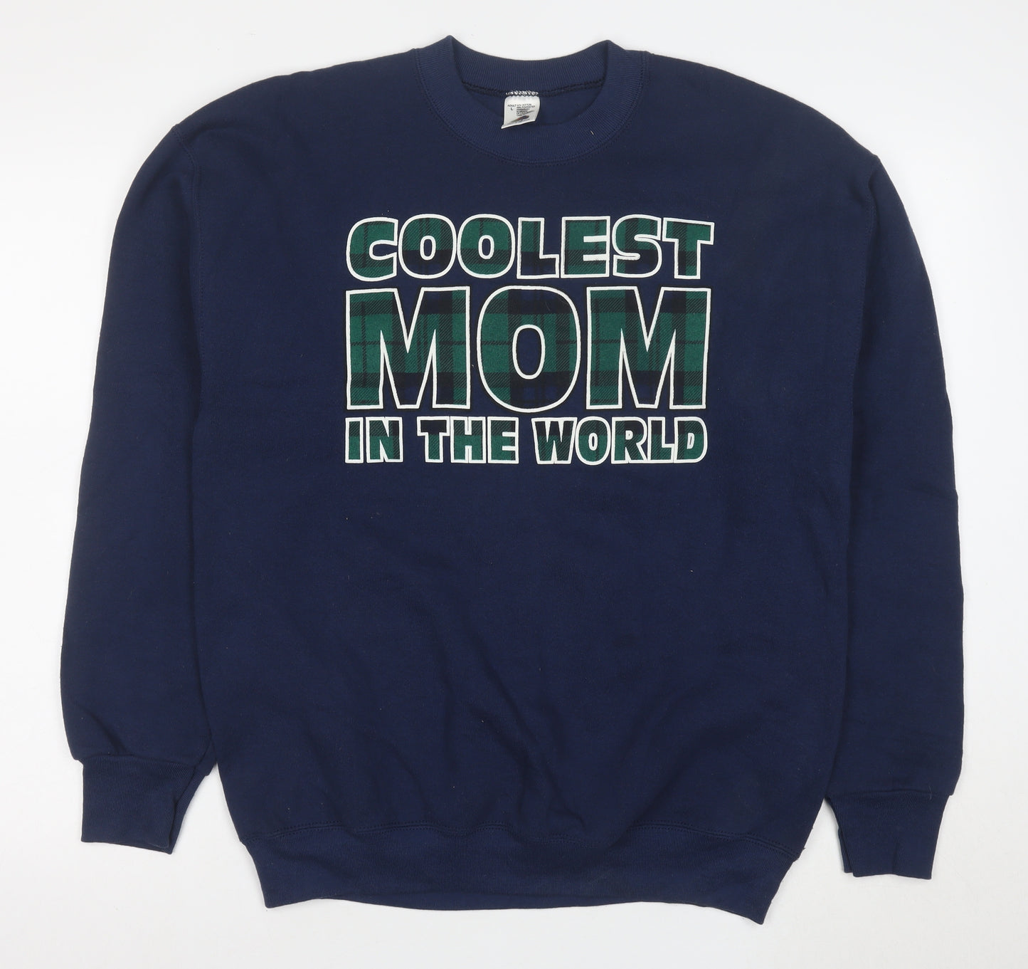 Fruit of the Loom Blue Funny Graphic Unisex L Pullover Sweatshirt