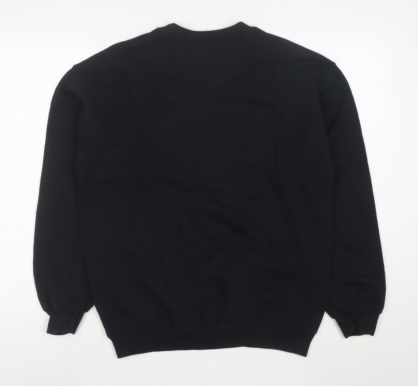 Gildan Men's Black M Pullover Sweatshirt Crew Neck College Graphic