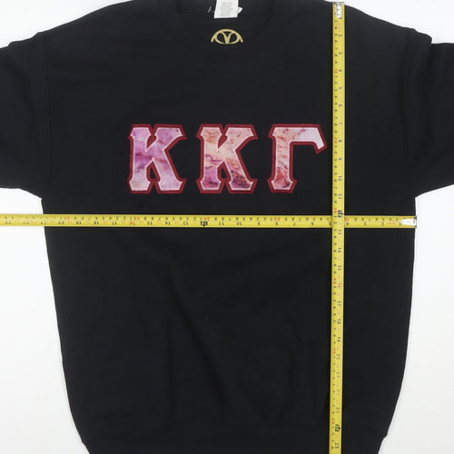 Gildan Men's Black M Pullover Sweatshirt Crew Neck College Graphic