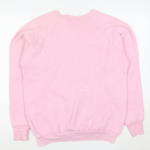 Fruit of the Loom Women Pink Tin Cup Colorado Pullover Sweatshirt L