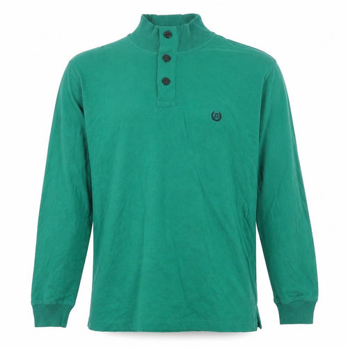 Chaps Men's Green XL Henley Sweatshirt Long Sleeve Cotton