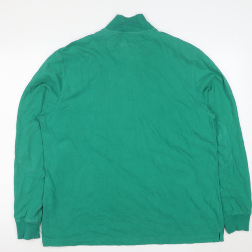 Chaps Men's Green XL Henley Sweatshirt Long Sleeve Cotton