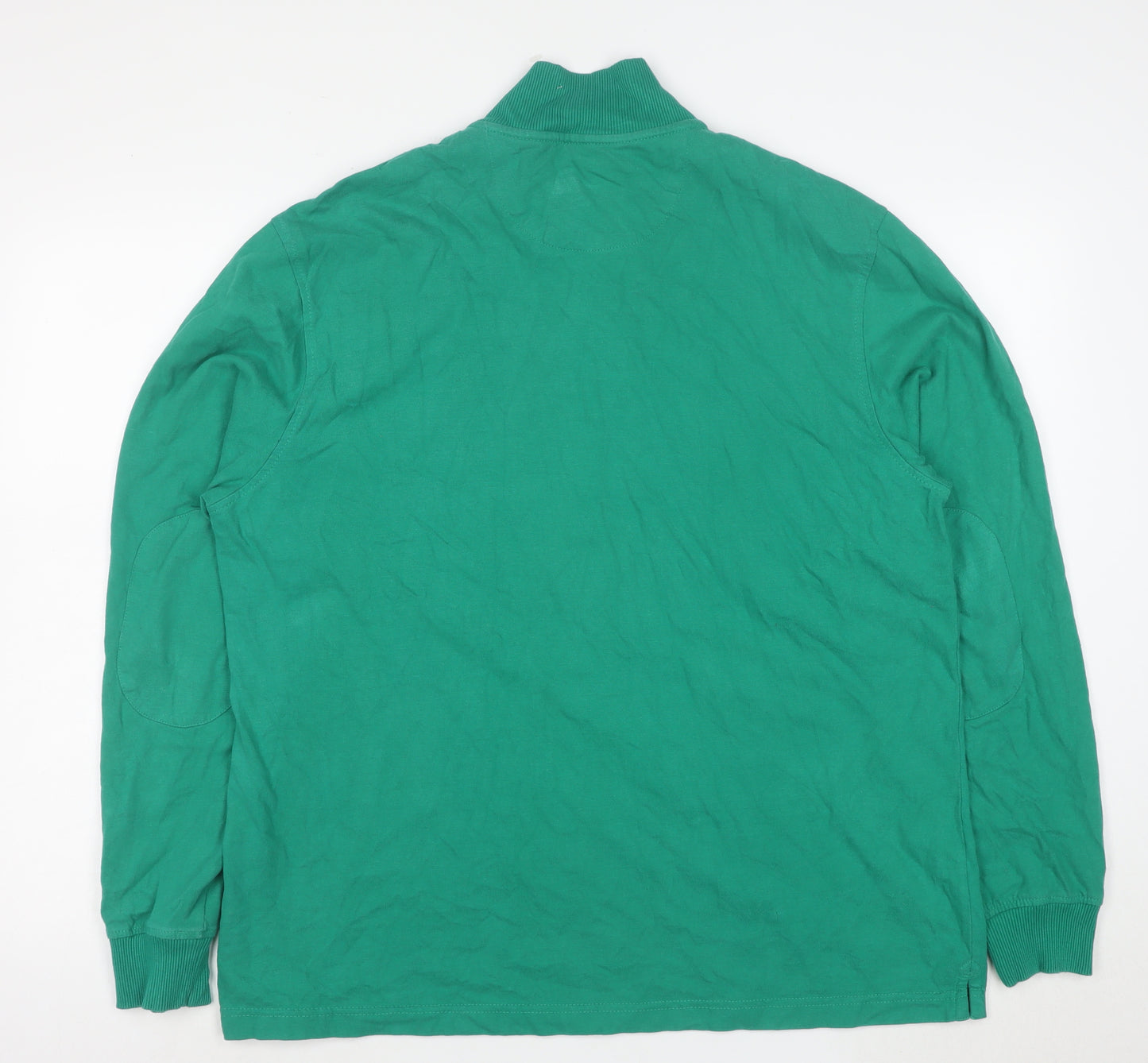 Chaps Men's Green XL Henley Sweatshirt Long Sleeve Cotton