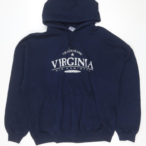 Gildan Men’s Blue Virginia Graphic Pullover Hoodie XL