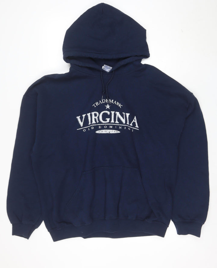 Gildan Men’s Blue Virginia Graphic Pullover Hoodie XL