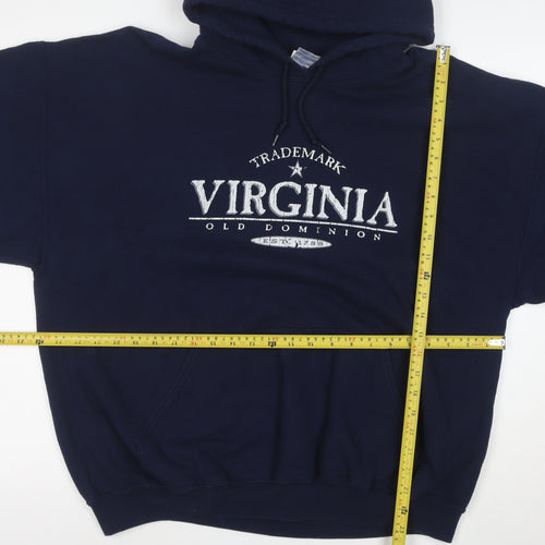 Gildan Men’s Blue Virginia Graphic Pullover Hoodie XL