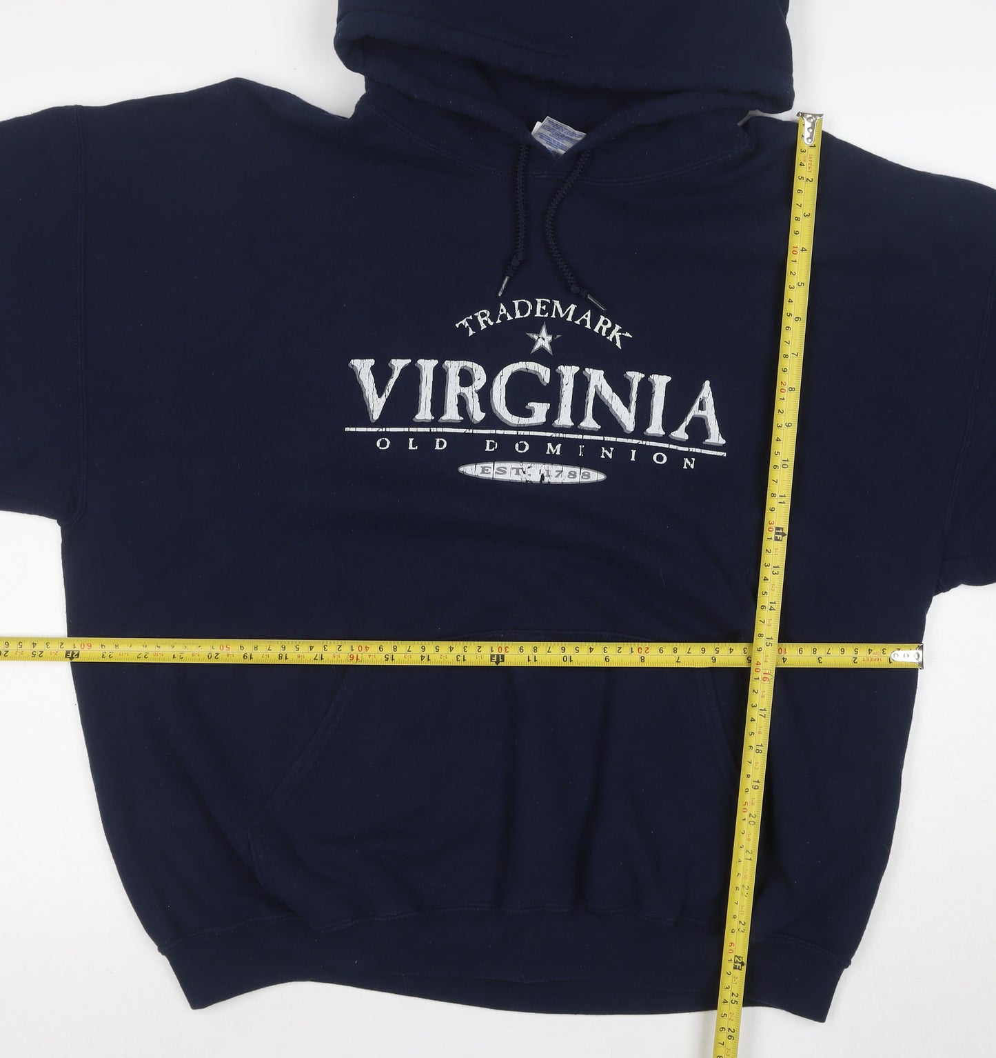Gildan Men’s Blue Virginia Graphic Pullover Hoodie XL