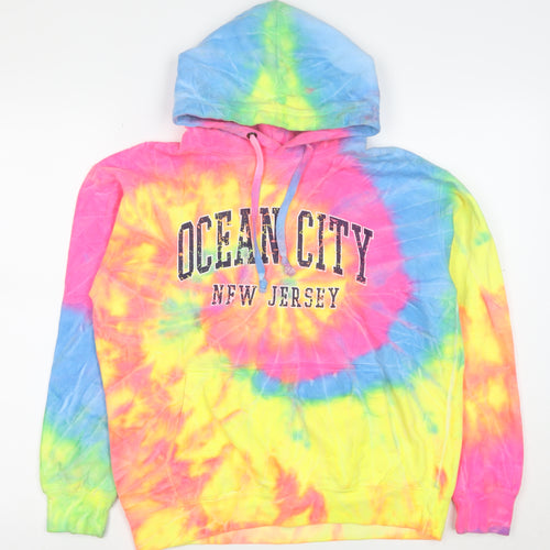 Destinations USA Womens Multicoloured Tie-Dye Pullover Hoodie Size S