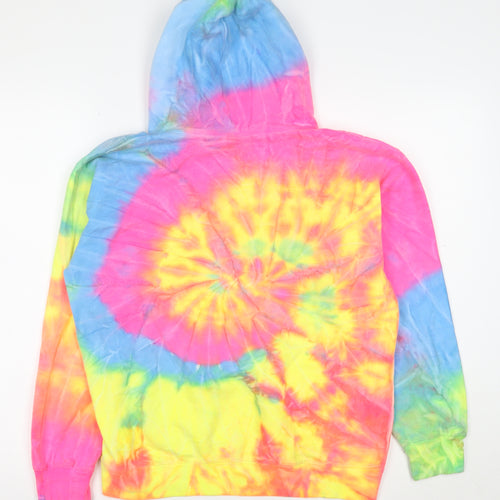 Destinations USA Womens Multicoloured Tie-Dye Pullover Hoodie Size S