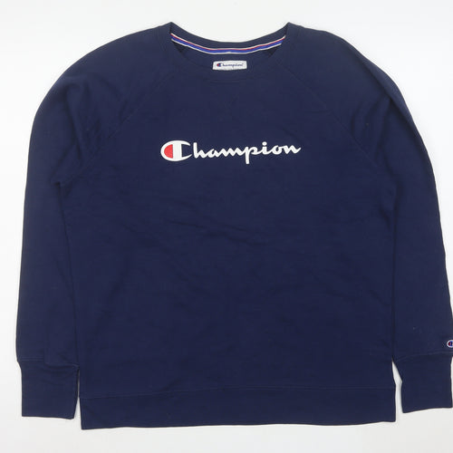 Champion Women's Navy Blue XL Crew Neck Pullover Sweatshirt