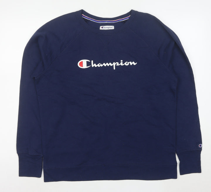 Champion Women's Navy Blue XL Crew Neck Pullover Sweatshirt