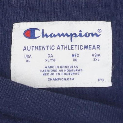 Champion Women's Navy Blue XL Crew Neck Pullover Sweatshirt
