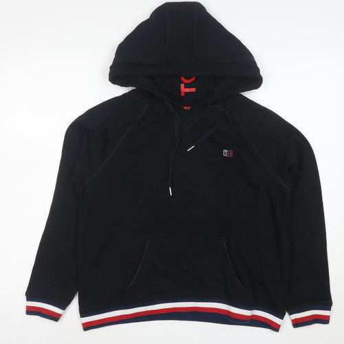Tommy Hilfiger Sport Womens Black Hoodie Medium Drawstring Pullover
