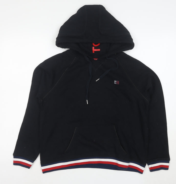 Tommy Hilfiger Sport Womens Black Hoodie Medium Drawstring Pullover