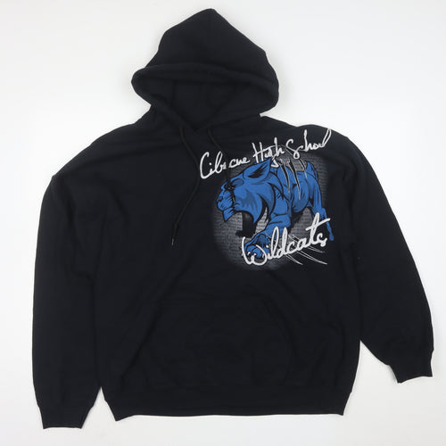 Gildan Men's Black XL Pullover Hoodie Graphic Wildcats Fleece