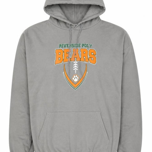 Port and Company Men's Grey XL Pullover Hoodie Riverside Poly Bears