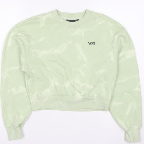 Vans Women Mint Green Tie Dye Crew Neck Pullover Sweatshirt XS