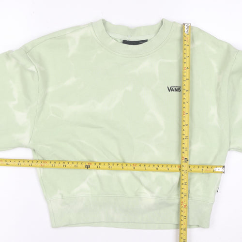 Vans Women Mint Green Tie Dye Crew Neck Pullover Sweatshirt XS