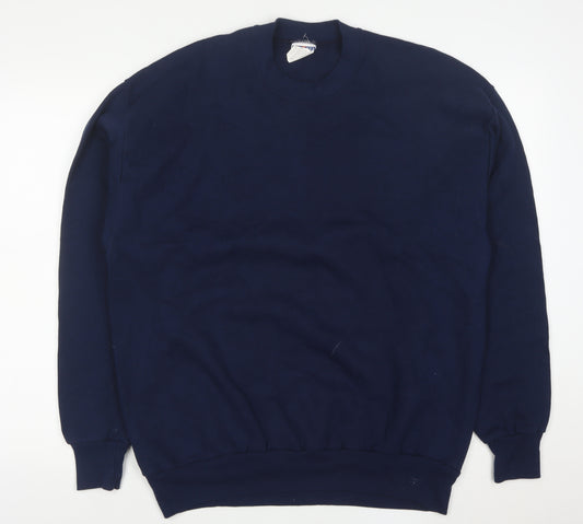 Jerzees Men's Blue XL Crew Neck Pullover Sweatshirt