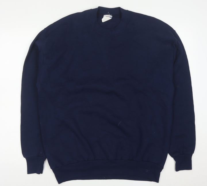 Jerzees Men's Blue XL Crew Neck Pullover Sweatshirt