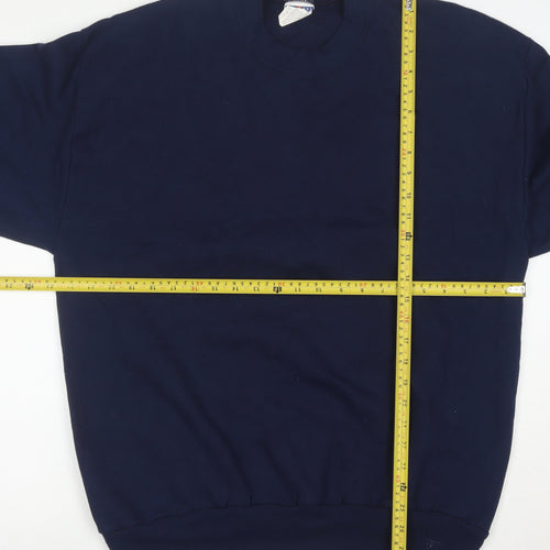 Jerzees Men's Blue XL Crew Neck Pullover Sweatshirt