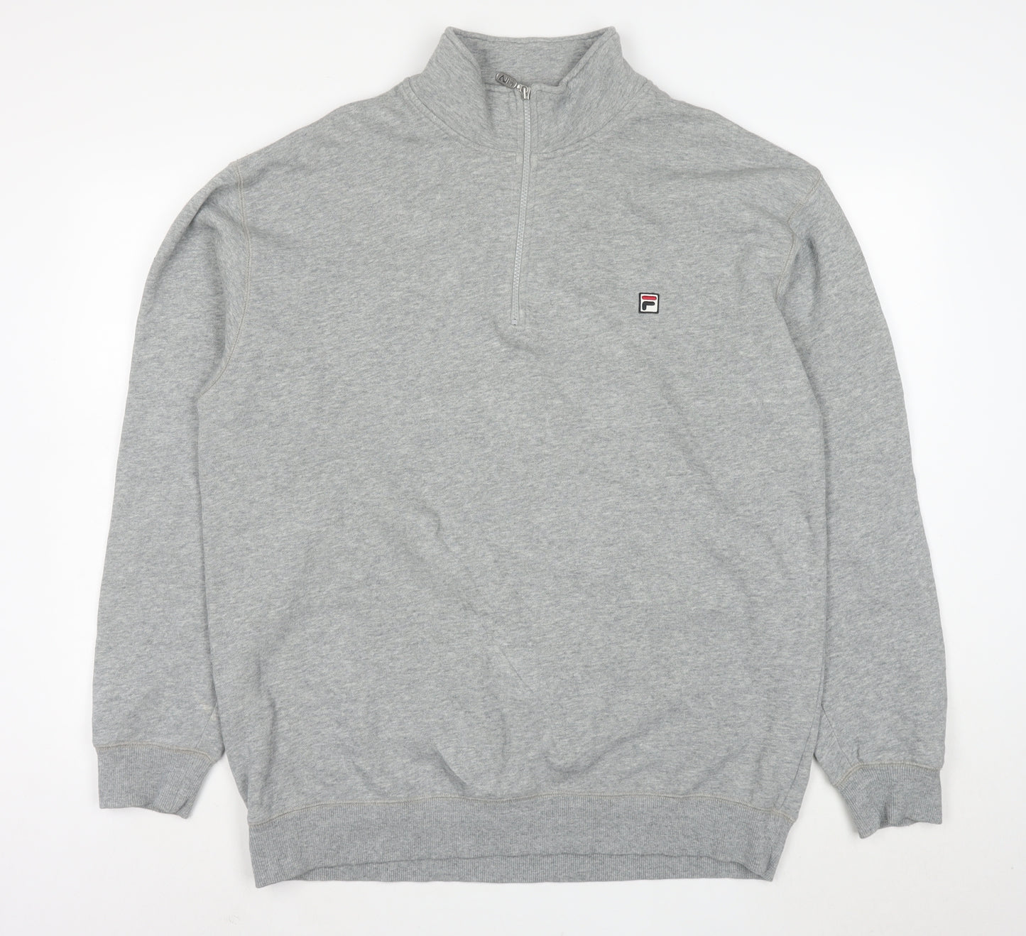 FILA Mens Grey XL 1/4 Zip High Neck Sweatshirt