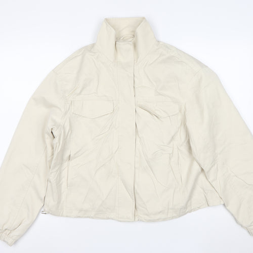 Marks and Spencer Women Beige Short Casual Twill Jacket Size 8