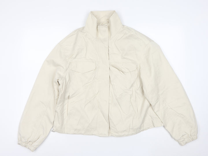 Marks and Spencer Women Beige Short Casual Twill Jacket Size 8