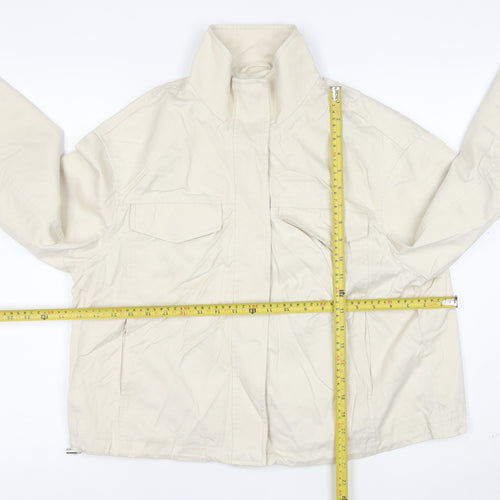 Marks and Spencer Women Beige Short Casual Twill Jacket Size 8