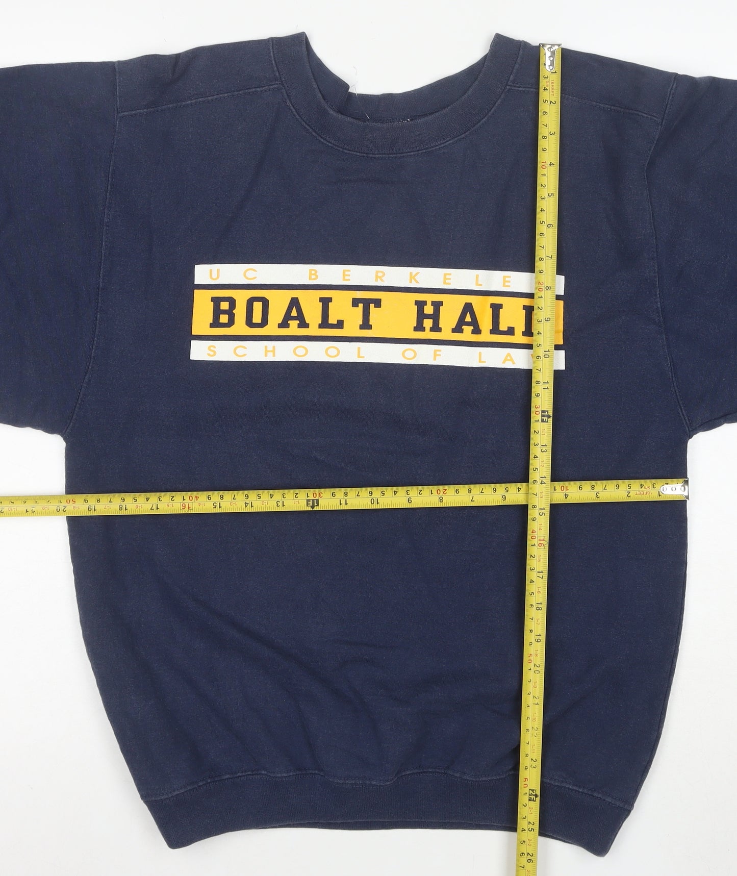 The Cotton Exchange Mens Blue Small UC Berkeley Boalt Hall Pullover Sweatshirt