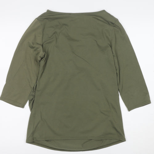 Dorothy Perkins Maternity Khaki Green 3/4 Sleeve Wrap Top UK 10