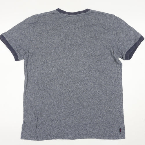 Superdry Men's Blue Crew Neck Short Sleeve T-Shirt Size L