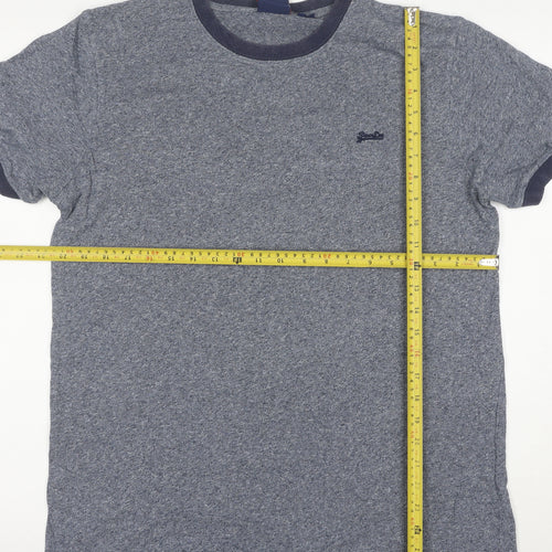 Superdry Men's Blue Crew Neck Short Sleeve T-Shirt Size L