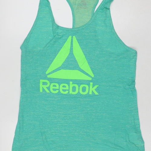 Reebok Women's Green Racerback Sports Tank Top Size M