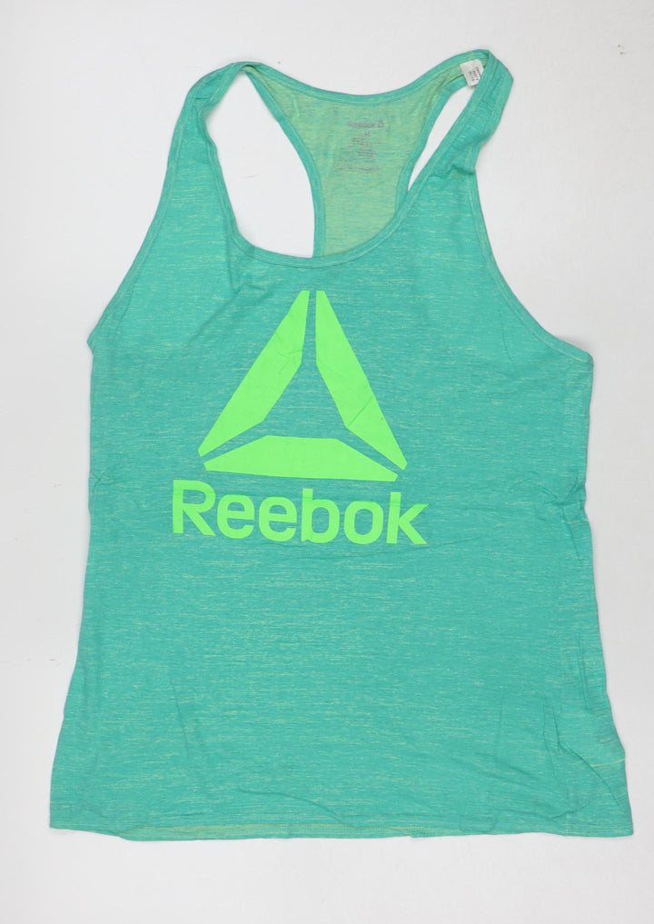 Reebok Women's Green Racerback Sports Tank Top Size M