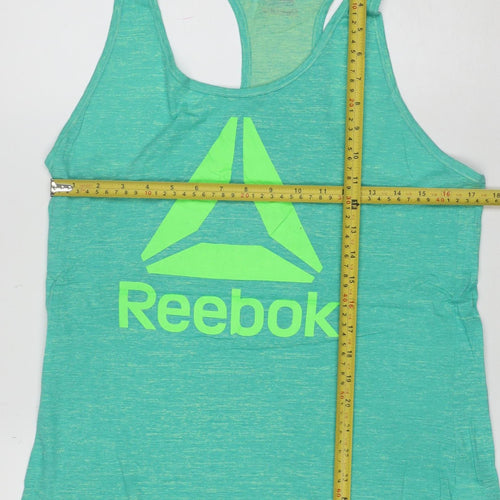 Reebok Women's Green Racerback Sports Tank Top Size M