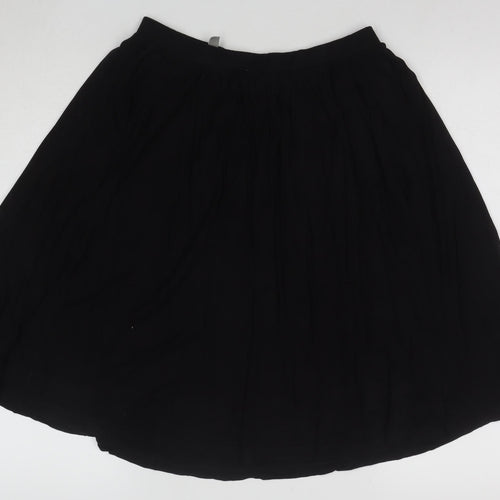 ASOS Women’s Black Size 12 A-Line Jersey Knee Length Skirt