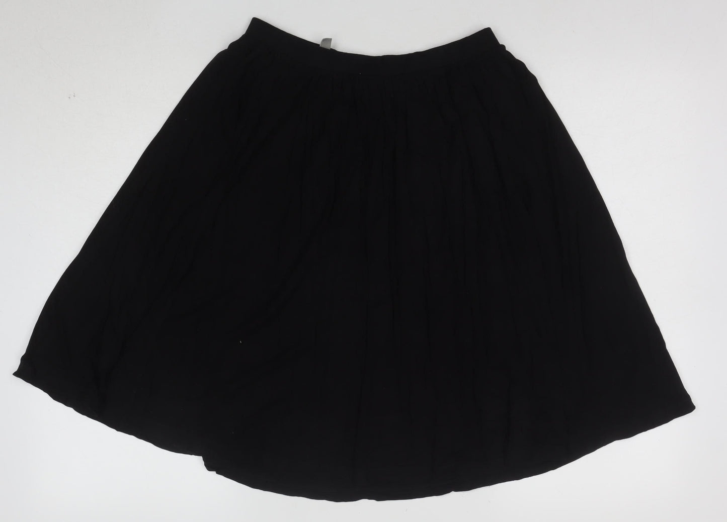 ASOS Women’s Black Size 12 A-Line Jersey Knee Length Skirt
